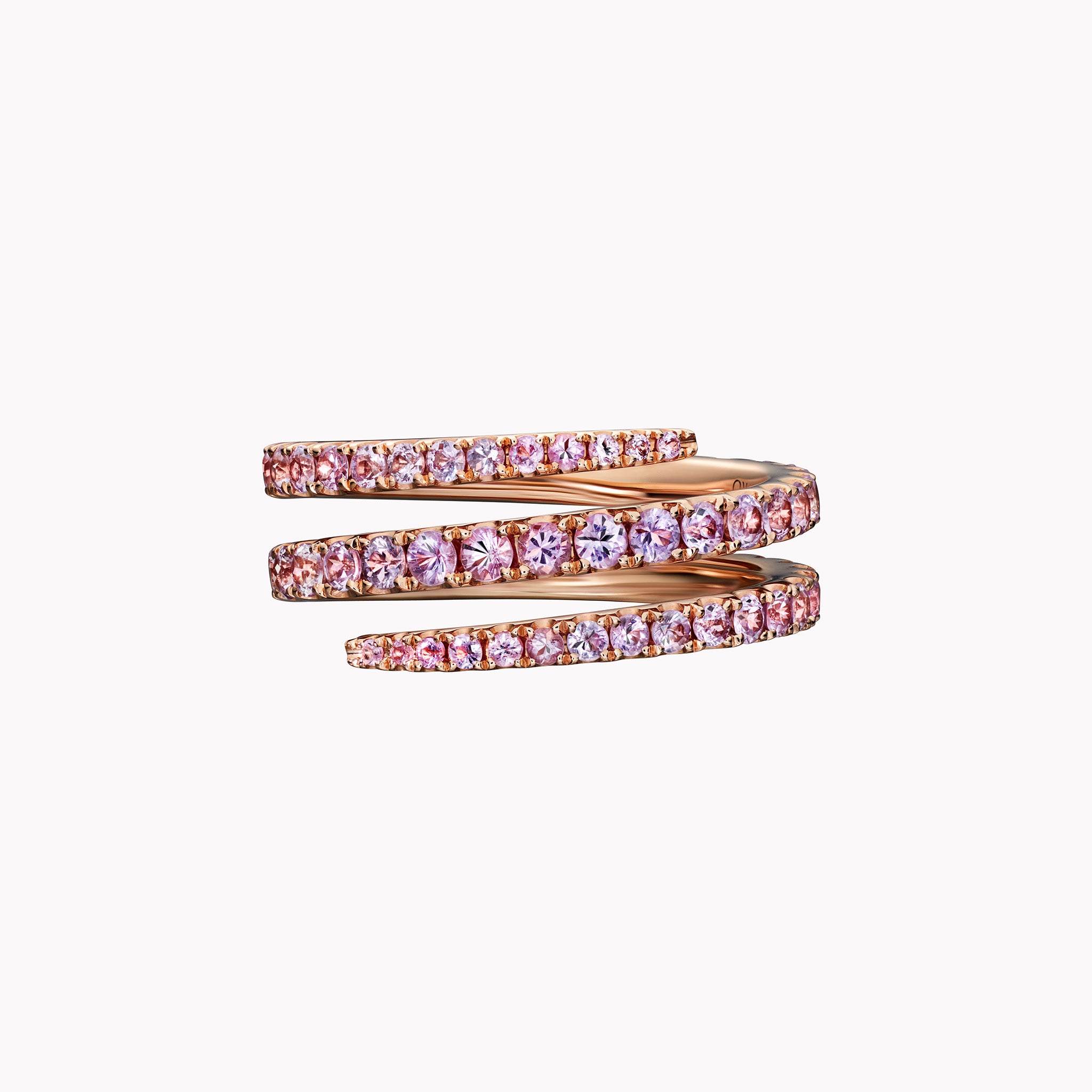 Pink Sapphire Coil Ring