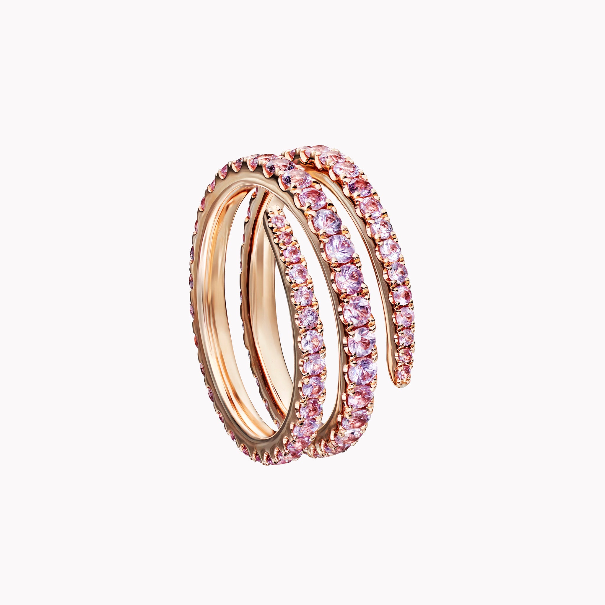 Pink Sapphire Coil Ring