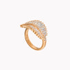 Sideways Palm Leaf Diamond Ring