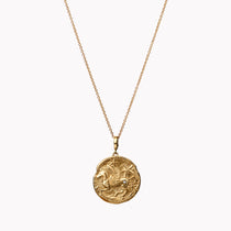 Limited Edition Pegasus Large Diamond Coin Charm Necklace