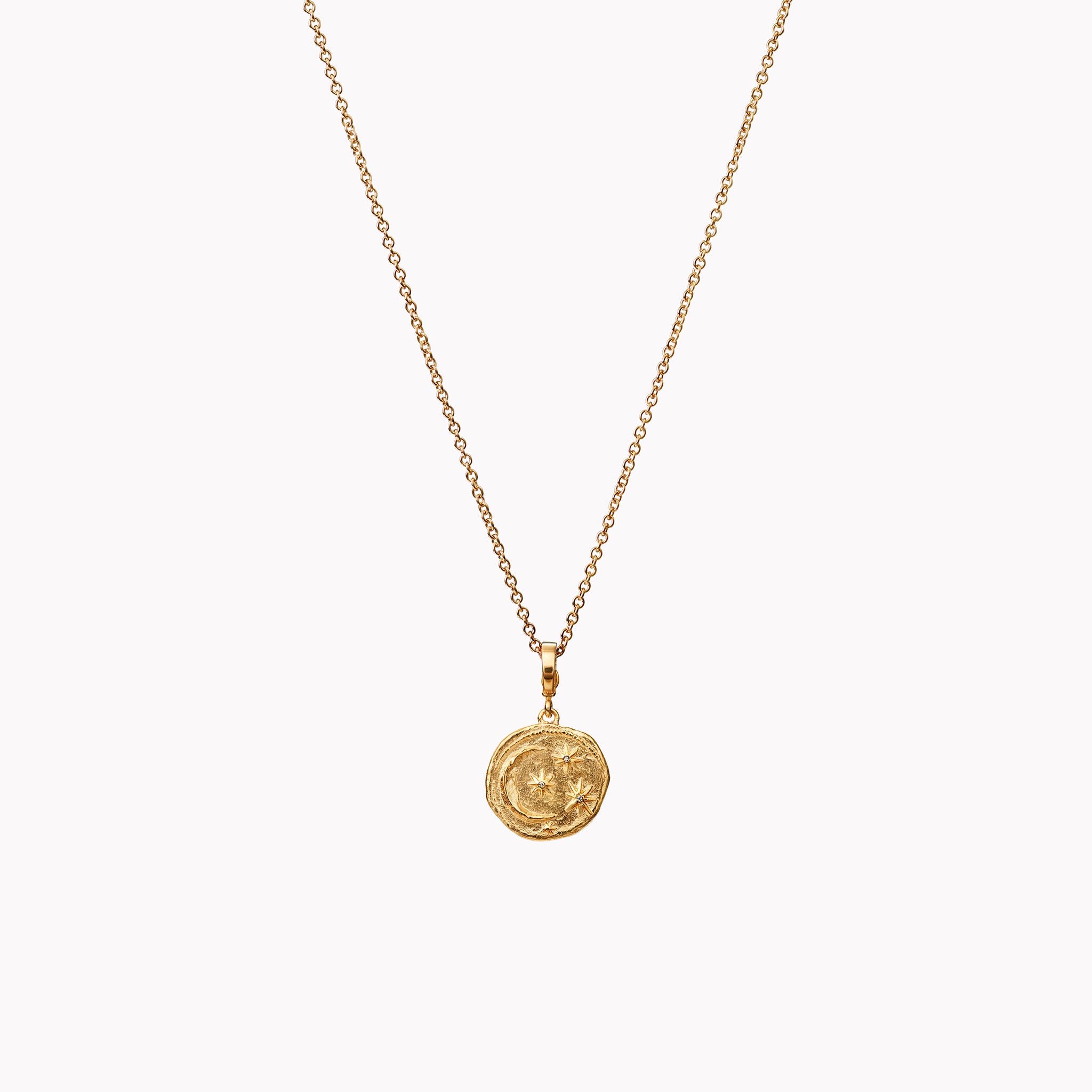 Large Cosmic Coin Charm Necklace