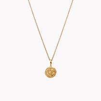 Small Cosmic Diamond Coin Charm Necklace
