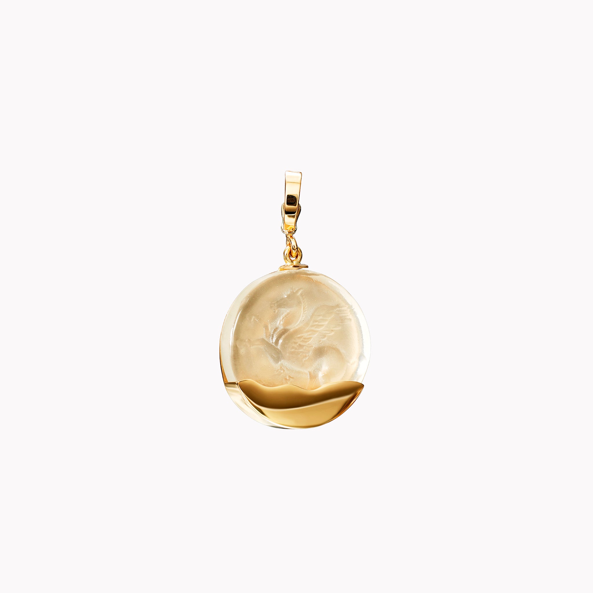 Pegasus Venetian Glass Gold Dipped Charm