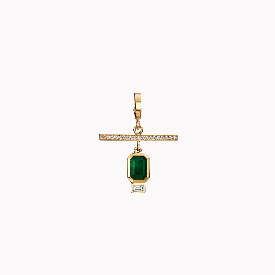 NEW Emerald Diamond Charm