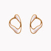 Stream Line Pink Opal Loop Earrings