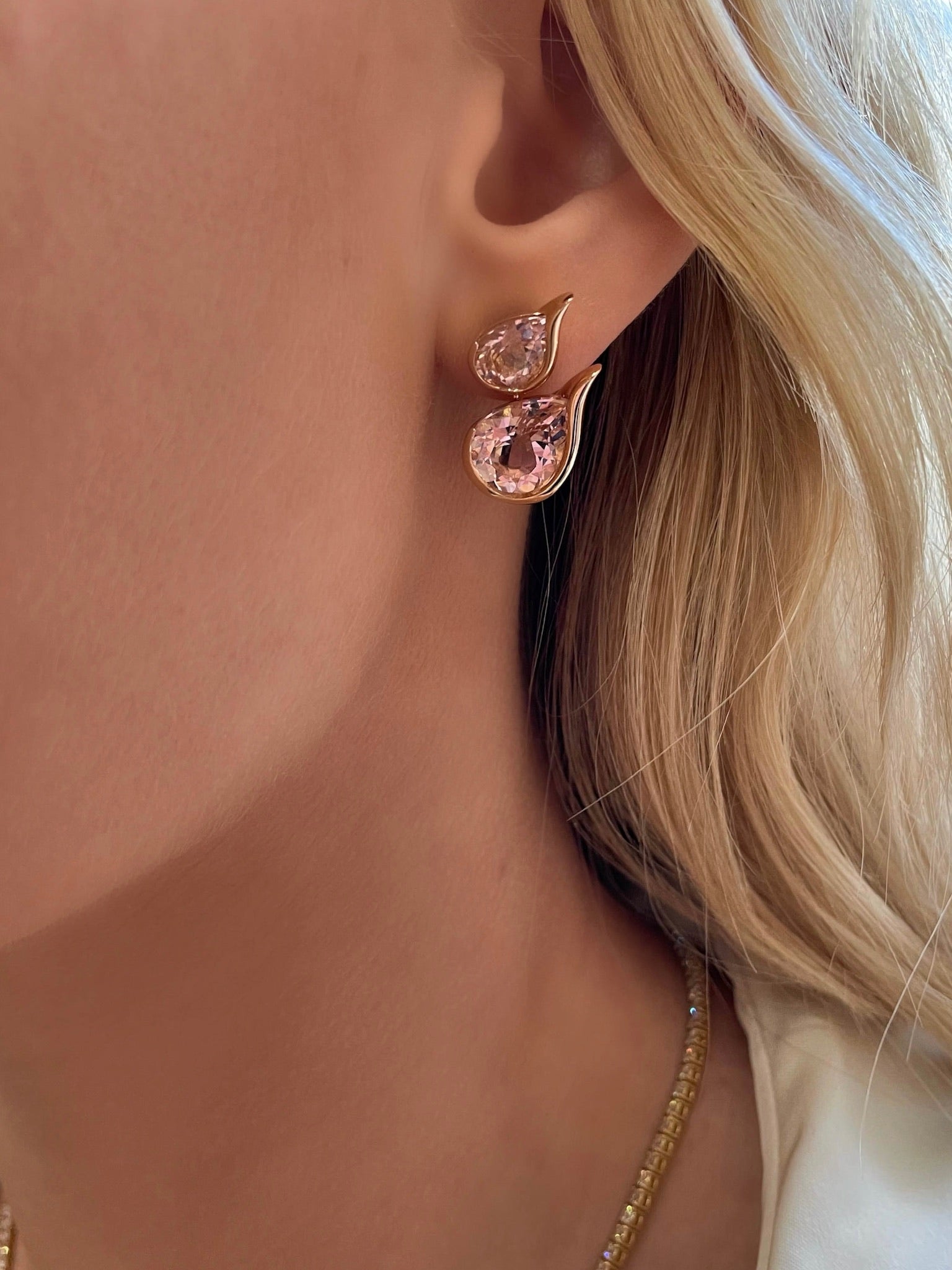 Ignite Morganite Double Earrings