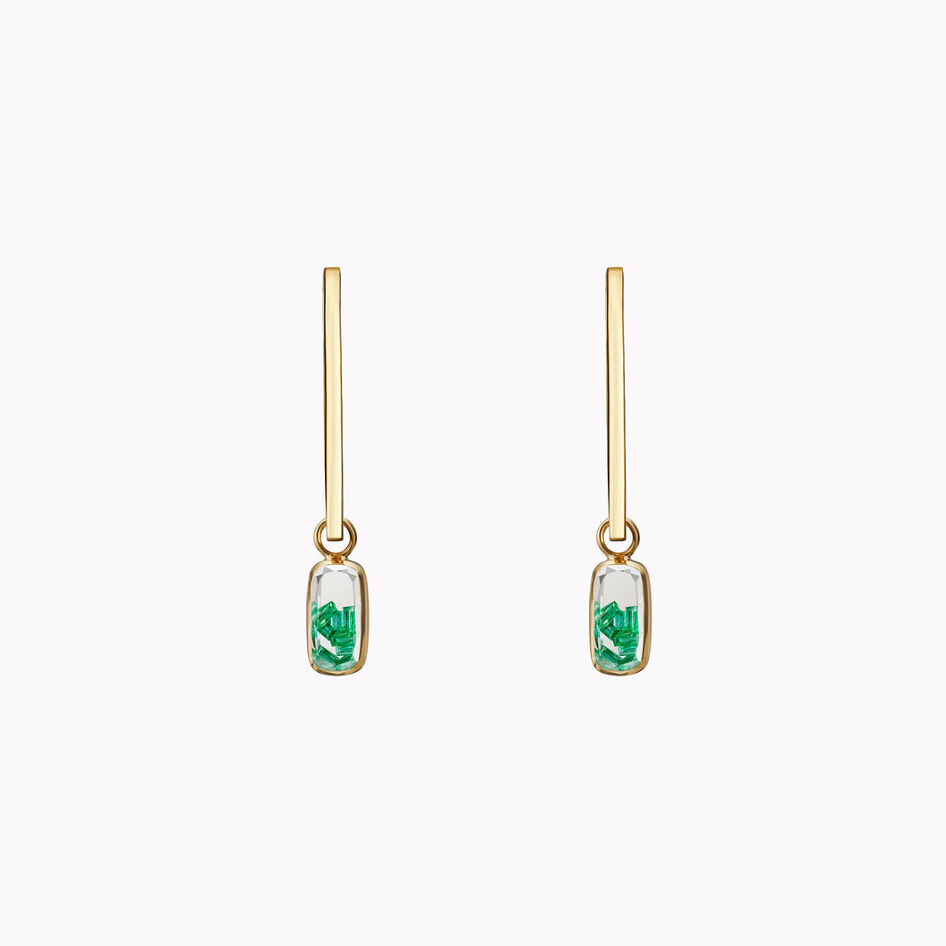Forma Emerald Earrings