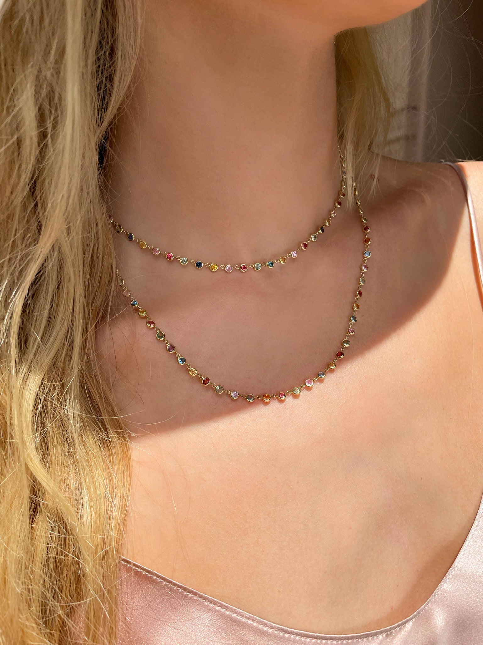 Multi-Color Sapphire Necklace