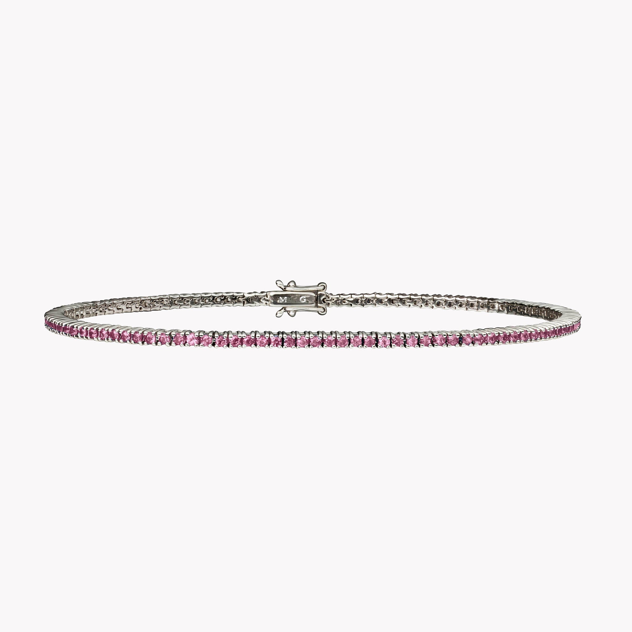 Small Pink Sapphire Tennis Bracelet