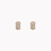 3 Row Diamond Pavé Huggie Earrings