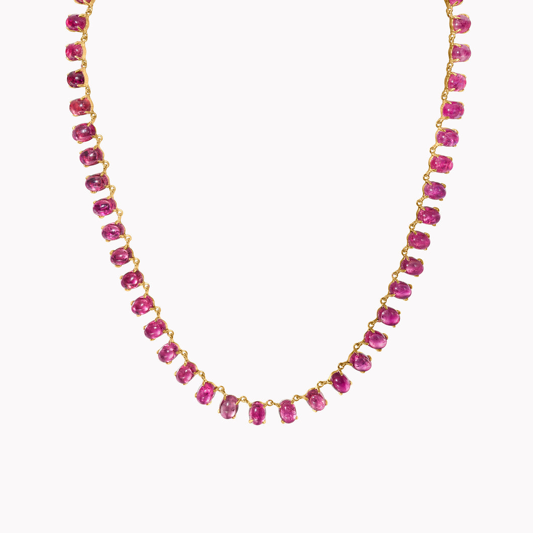 The Lena Pomegranate Tourmaline Necklace