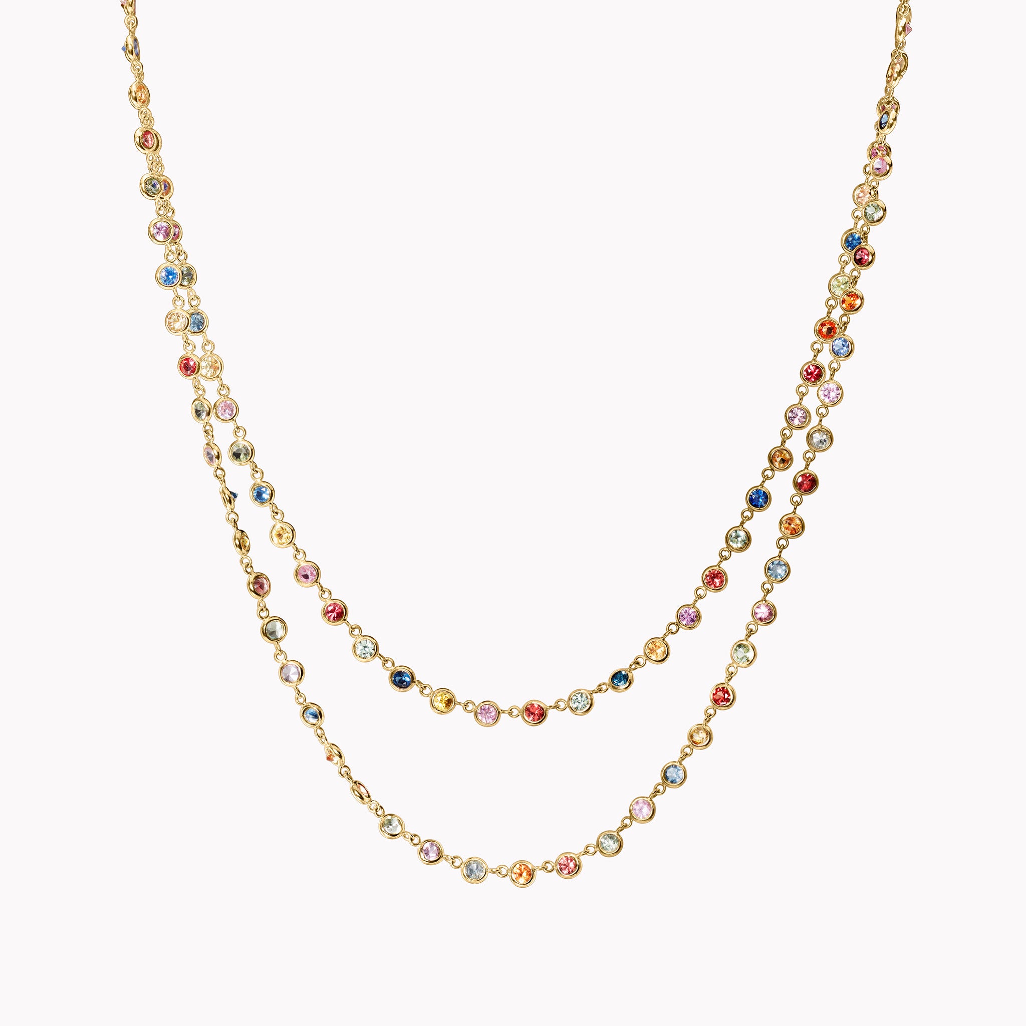Multi-Color Sapphire Necklace