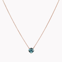 Aqua Sapphire Pendant Necklace