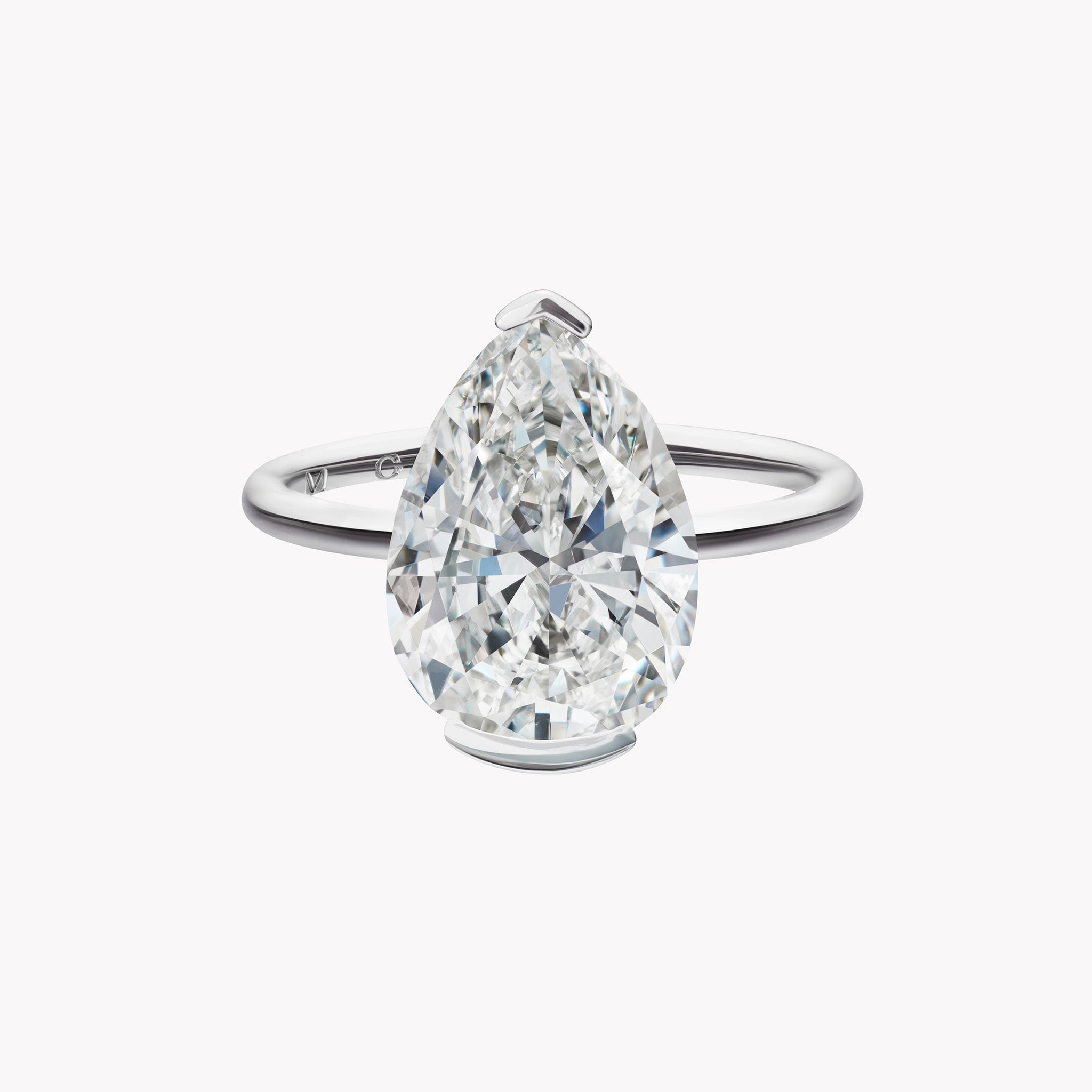 MG MUSE Pear Shape Solitaire Engagement Ring