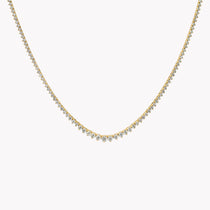 Small Graduated Diamond Tennis Necklace