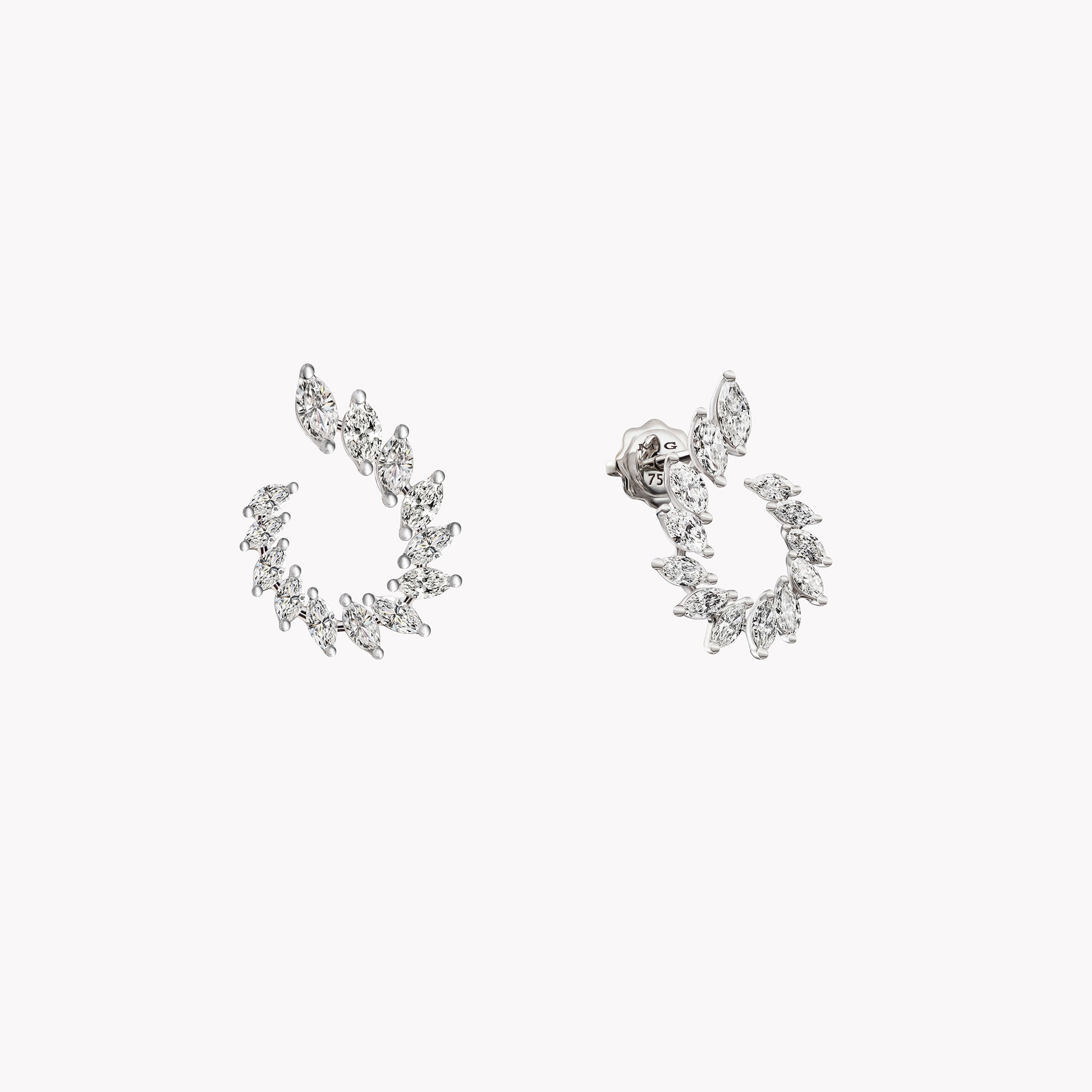 Graduated Marquise Diamond Earrings