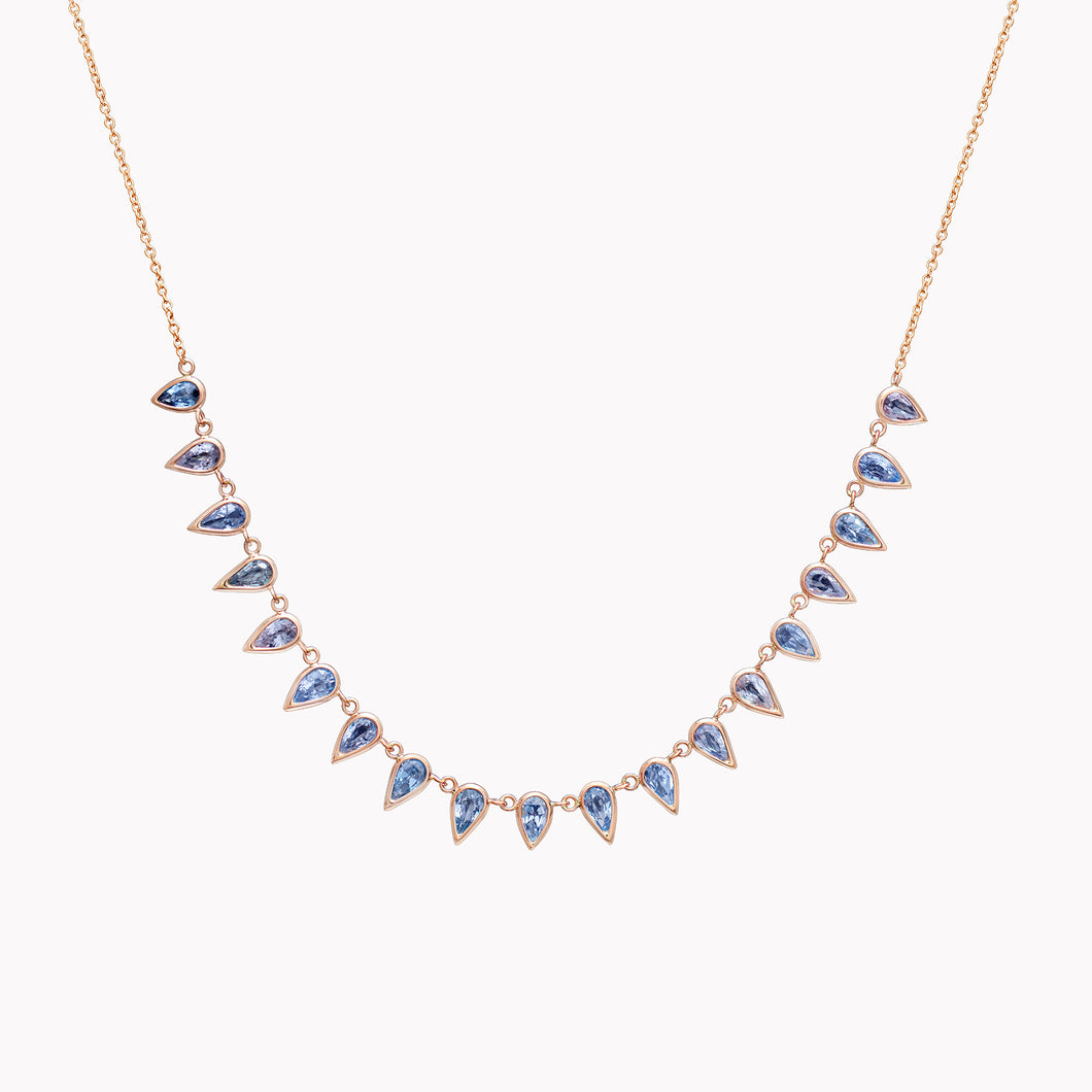 The Lena Pear Shape Sapphire Necklace