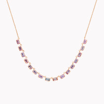 The Lena Emerald Cut Sapphire Necklace