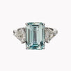 The Aster Aqua Sapphire & Diamond Ring