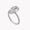 MG Muse Pear Shape Engagement Ring with Diamond Pavé
