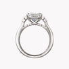 Emerald Cut Engagement Ring with Side Step Baguettes