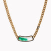 Collar Emerald Shaker Curb Chain Necklace