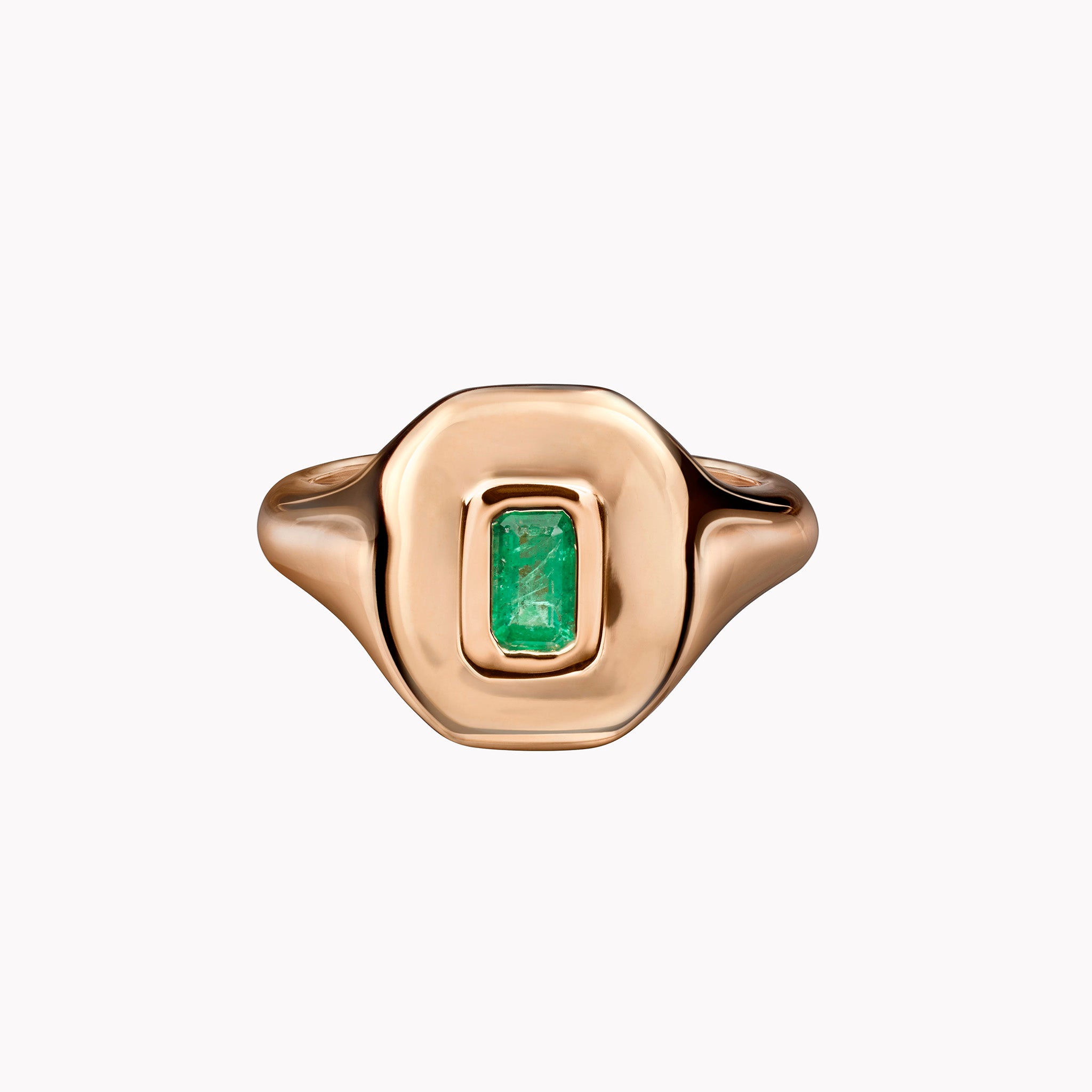 Emerald Baguette Pinky Ring