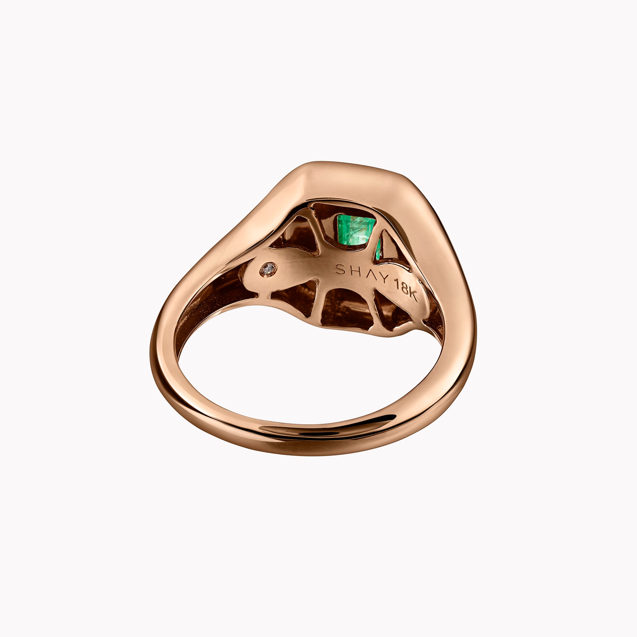 Material Good | Shay | Emerald Baguette Pinky Ring
