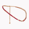 Two-Tone Ruby & Diamond Tennis Necklace