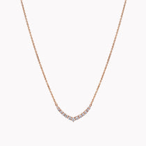 Diamond Curved V Necklace