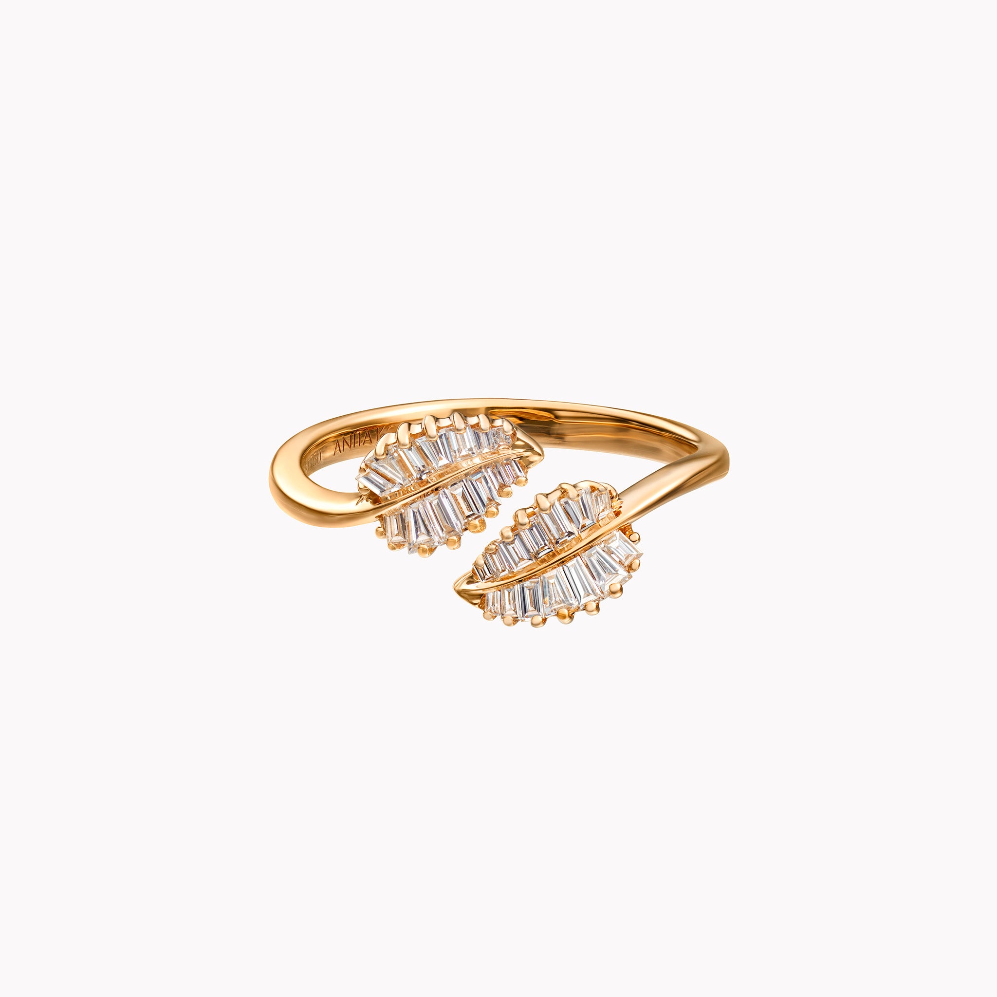 Material Good | Anita Ko | Small Palm Leaf Diamond Ring
