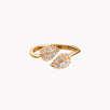 Small Palm Leaf Diamond Ring