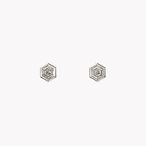 Hexagon Diamond Studs