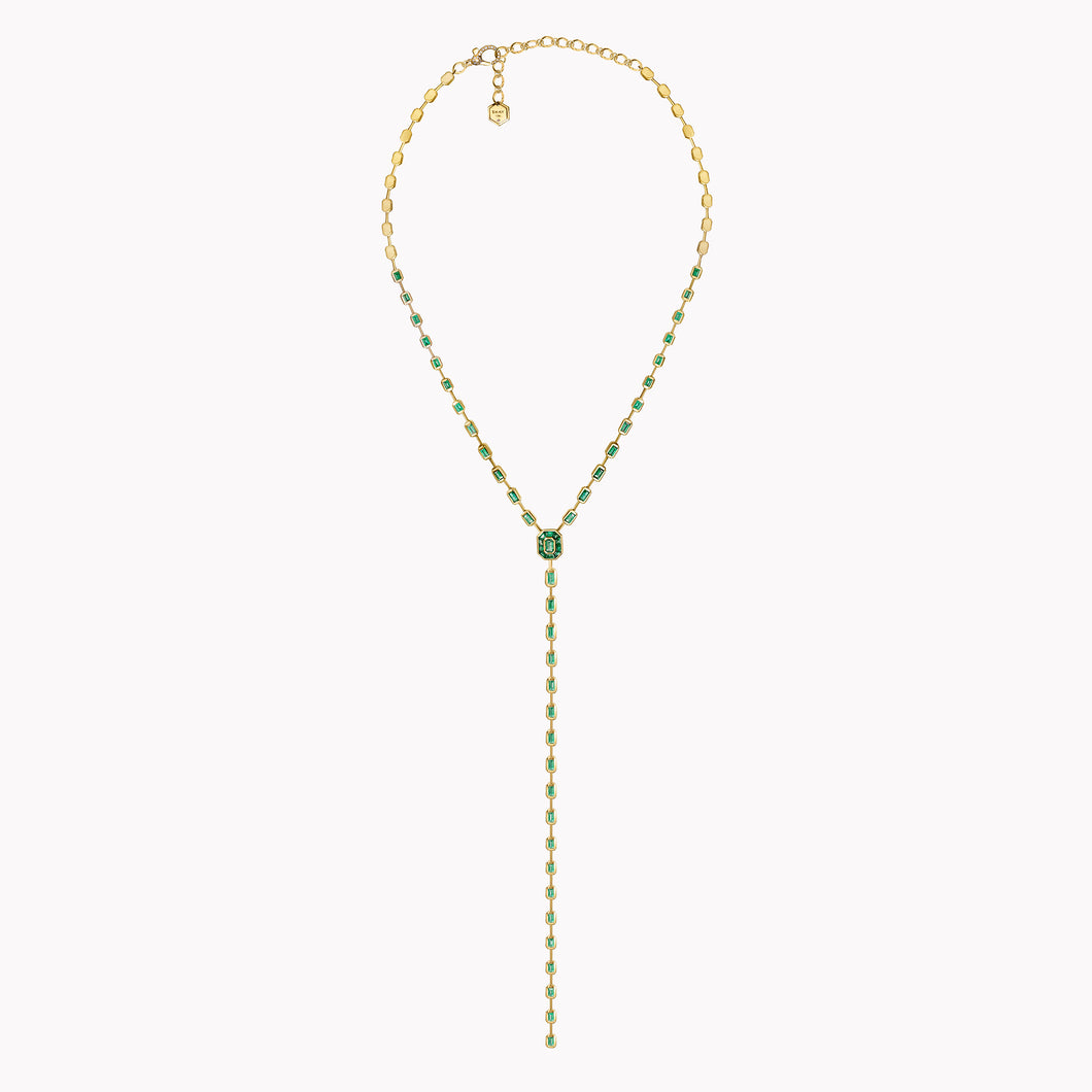 Emerald Illusion Y Necklace
