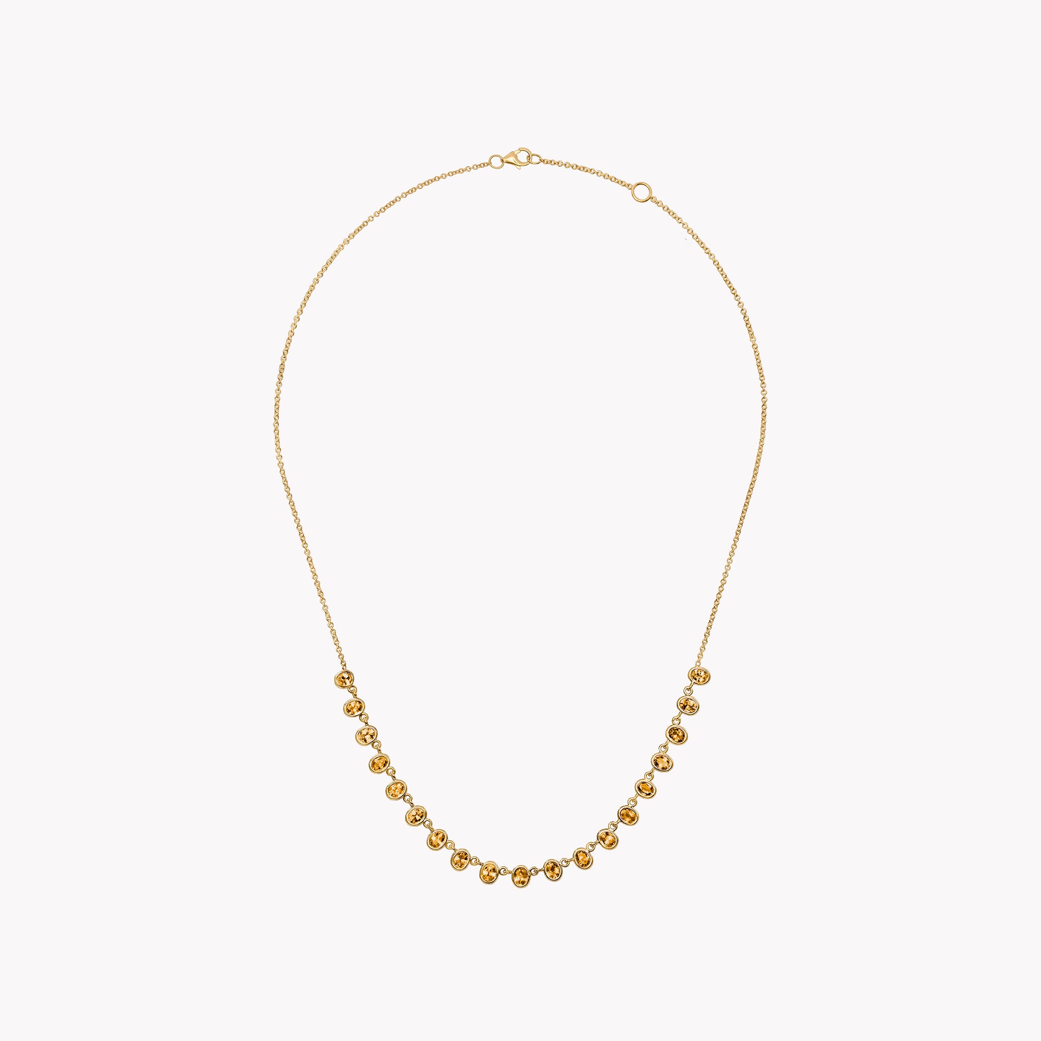 The Petite Lena Honey Sapphire Necklace