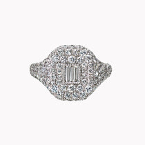 Diamond Baguette Pavé Pinky Ring